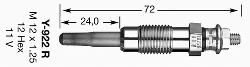 NGK Izzítógyertya Y-922R_NGK